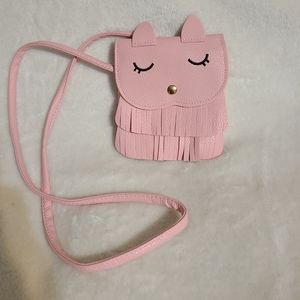 PTShadow Tassels Cat Shoulder Bag Small Coin Crossbody Bag for Girls